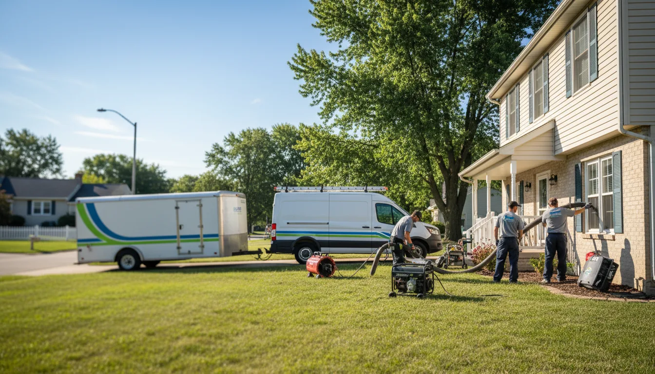 Flooded Basement Restoration And Cleanup With Repair in West Liberty, OH near me